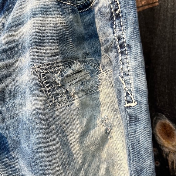 BUCKLE Black Ripped Skinny Jeans Size 31 - Picture 4 of 9